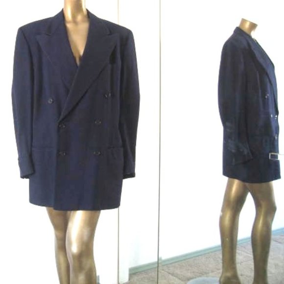 Cromwell Hastings double breasted navy jacket - Picture 1 of 10
